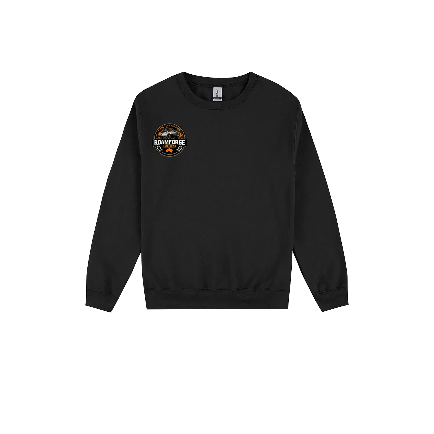 Black front flat lay