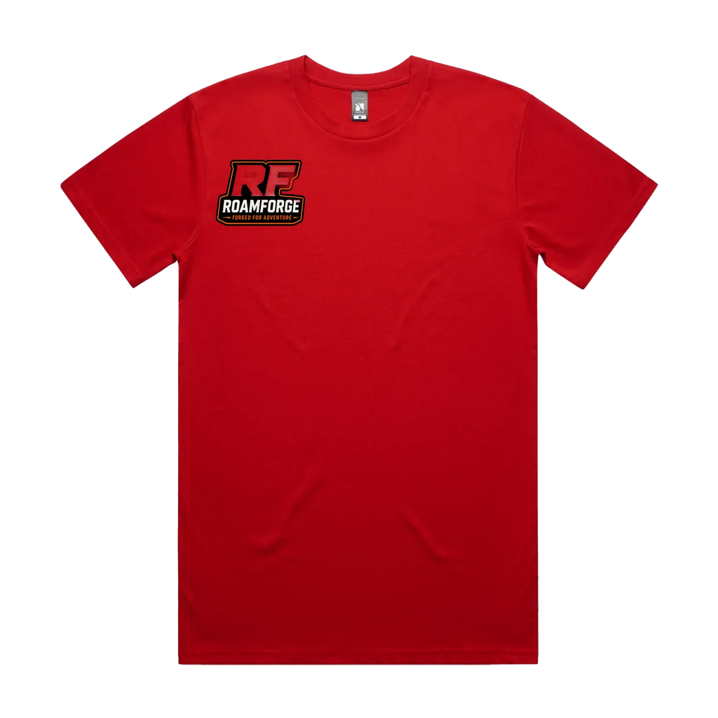 Red front flat lay