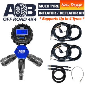 AOB Multi Tyre Inflator/Deflator Kit with Gauge