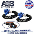 AOB Recovery Kit 2x Blue Soft Shackles + Large Bag