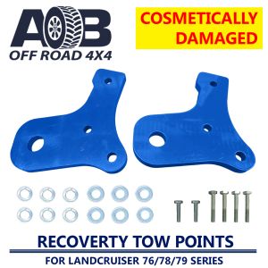 AOB Recovery Tow Points Kit 2800 Blue — Landcruiser 70 Series